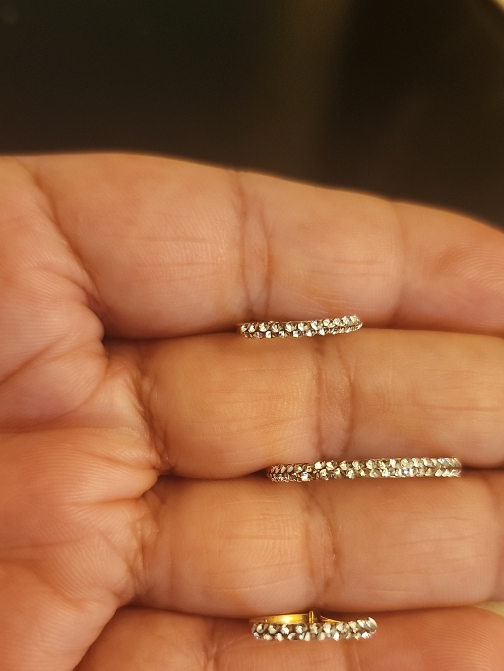 14kt Hoops + 10kt Gold Ring Size 8